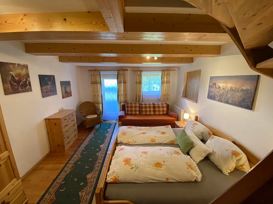 Schlafzimmer in der Urlaubshütte